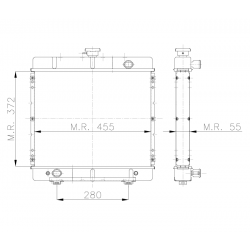 RADIATEUR LOMBARDINI 262ex TRIPLE CIRCUIT