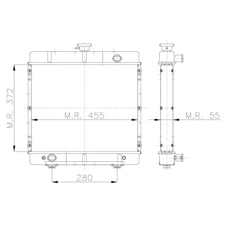 RADIATEUR LOMBARDINI 262ex TRIPLE CIRCUIT