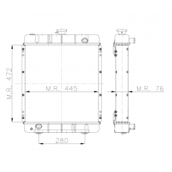 RADIATEUR LOMBARDINI 183 XL TRIPLE CIRCUIT