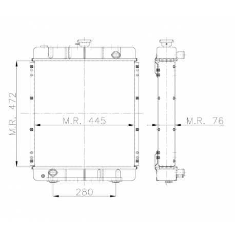 RADIATEUR LOMBARDINI 183 XL TRIPLE CIRCUIT