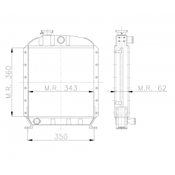 RADIATEUR AGRICOLE FIAT 250-300