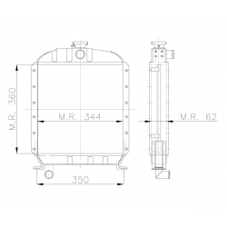 RADIATEUR AGRICOLE FIAT 211-245-231-214-251