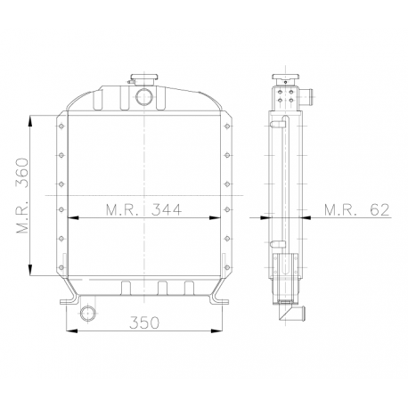 RADIATEUR AGRICOLE FIAT 211-245-231-214-251