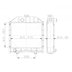 RADIATEUR AGRICOLE FIAT 455-640 COMPACT