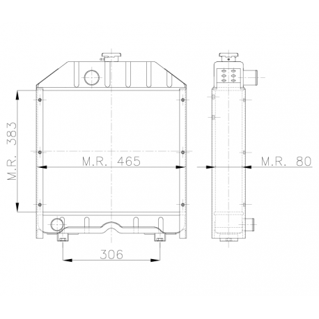 RADIATEUR AGRICOLE FIAT 455 COMPACT SECONDE SERIE