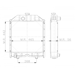 RADIATEUR AGRICOLE FIAT 570-90/91