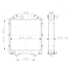 RADIATEUR AGRICOLE FIAT 500-550-605 FL4C 3FL