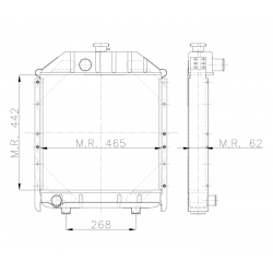 RADIATEUR AGRICOLE FIAT 500-540-550-555-605 C1