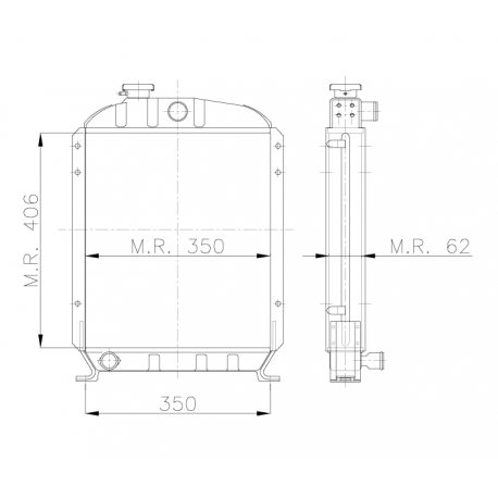 RADIATEUR AGRICOLE FIAT 35-66