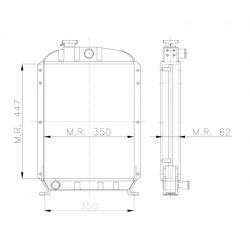 RADIATEUR AGRICOLE FIAT 70 86V-400-420