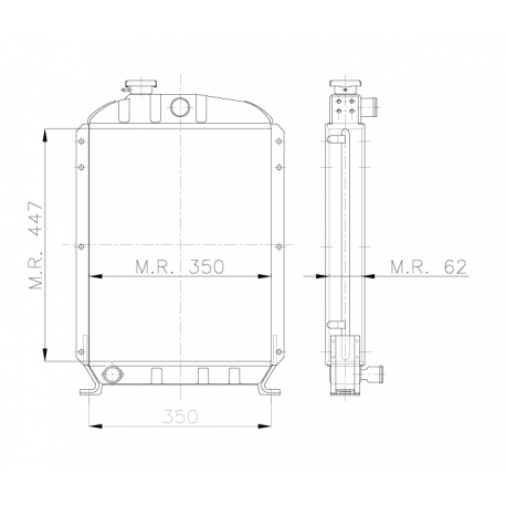 RADIATEUR AGRICOLE FIAT 70 86V-400-420