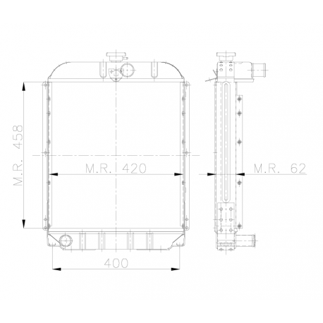 RADIATEUR AGRICOLE FIAT 315-415