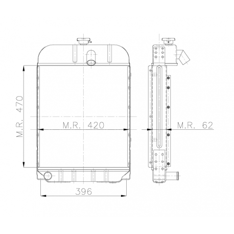 RADIATEUR AGRICOLE FIAT 311-312-331-332-351-352