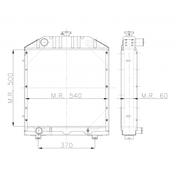 RADIATEUR AGRICOLE FIAT 680-740NH55-90-90 3FL