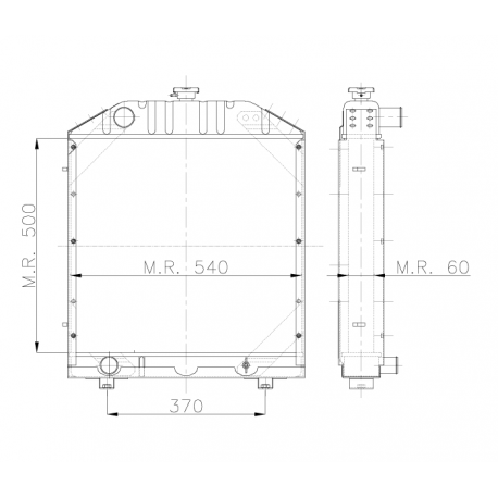 RADIATEUR AGRICOLE FIAT 680-740NH55-90-90 3FL